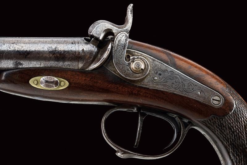 Pistola a luminello a due canne, Granducato di Toscana, 1840-60