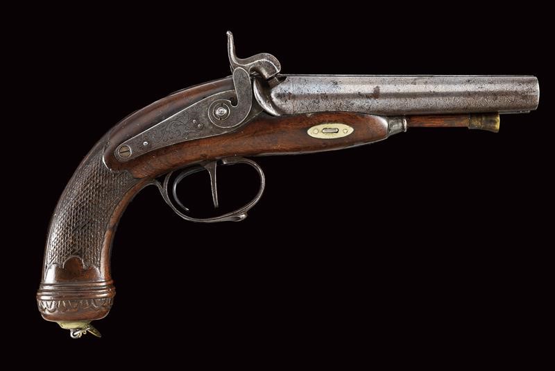 Pistola a luminello a due canne, Granducato di Toscana, 1840-60