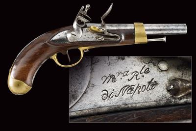 Pistola militare a pietra focaia, Regno di Napoli, 1812