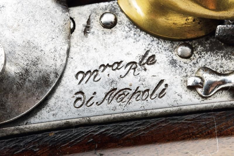 Pistola militare a pietra focaia, Regno di Napoli, 1813, lunghezza 38,2 cm
