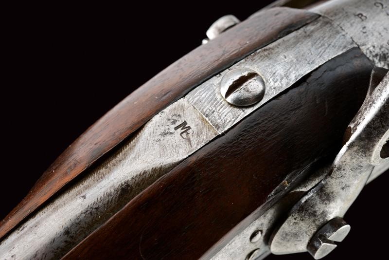 Pistola militare a pietra focaia, Regno di Napoli, 1813, lunghezza 38,2 cm