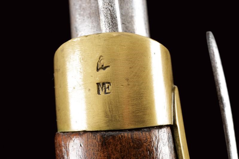 Pistola militare a pietra focaia, Regno di Napoli, 1813, lunghezza 38,2 cm