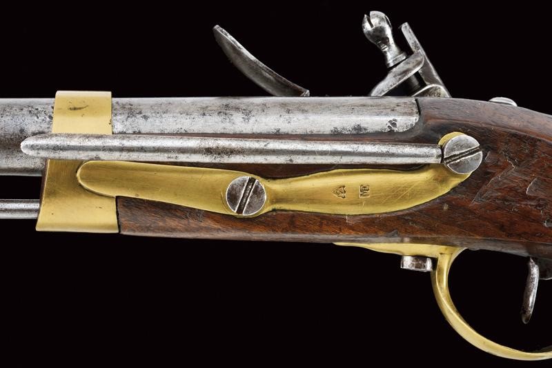 Pistola militare a pietra focaia, Regno di Napoli, 1813, lunghezza 38,2 cm