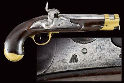 Pistola a luminello da gendarmeria, Mod. 1839, Stato Pontificio, lunghezza 23,9 cm