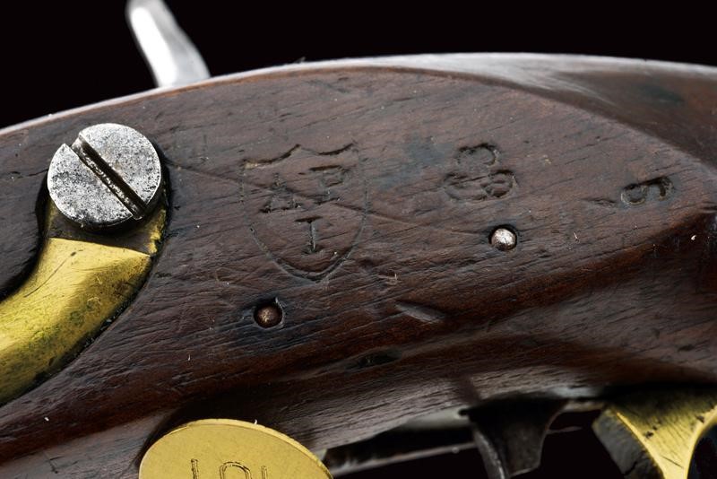 Pistola a luminello da gendarmeria, Mod. 1839, Stato Pontificio, lunghezza 23,9 cm