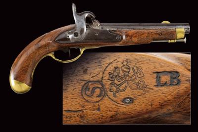 Pistola ridotta a luminello da truppa di gendarmeria, Mod. 1839, Stato Pontificio