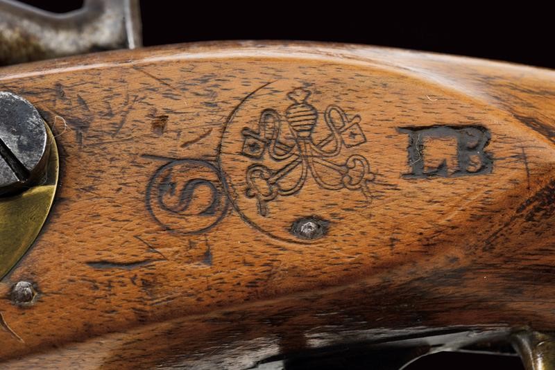 Pistola ridotta a luminello da truppa di gendarmeria, Mod. 1839, Stato Pontificio