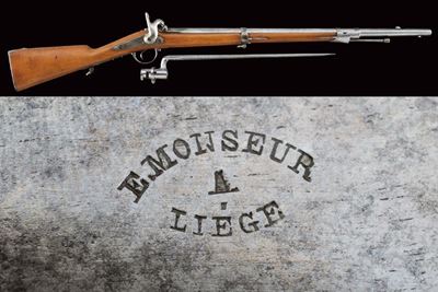 Moschetto a luminello da gendarmeria con baionetta, Belgio, XIX secolo