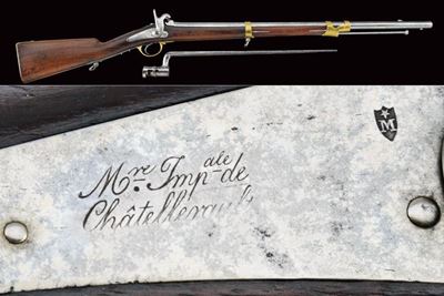Fucile a luminello da gendarmeria Mod. 1857 con baionetta, Francia