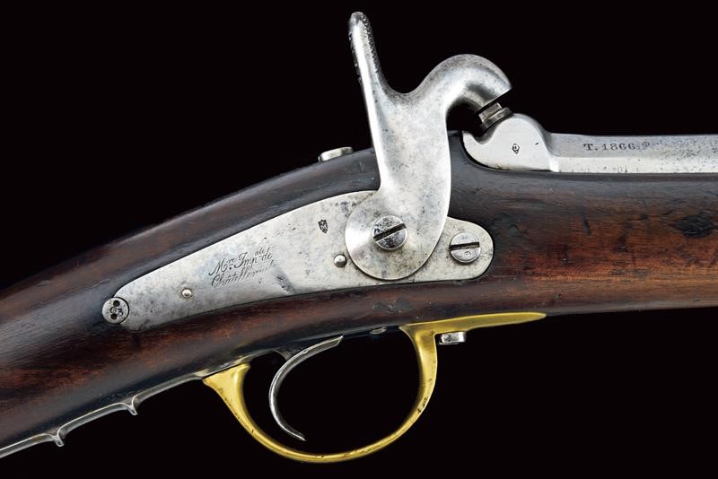 Fucile a luminello da gendarmeria Mod. 1857 con baionetta, Francia