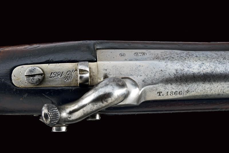 Fucile a luminello da gendarmeria Mod. 1857 con baionetta, Francia
