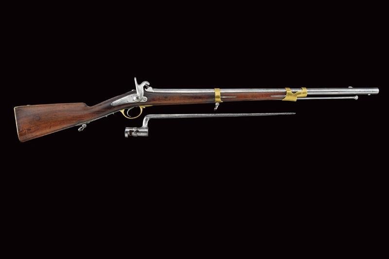 Fucile a luminello da gendarmeria Mod. 1857 con baionetta, Francia
