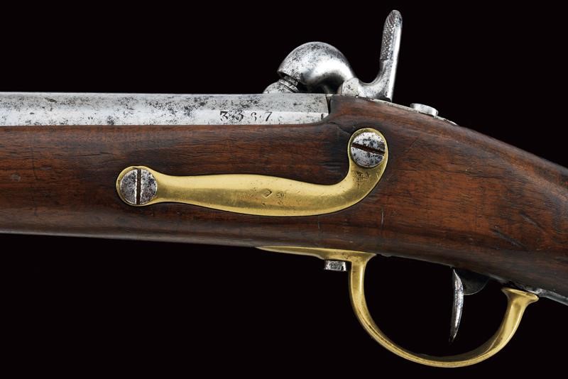 Moschetto a luminello da gendarmeria Mod. 1825T con baionetta, lunghezza 114,3 cm