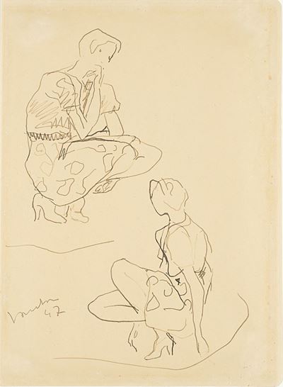 Studio per figura femminile, inchiostro su carta, 1947