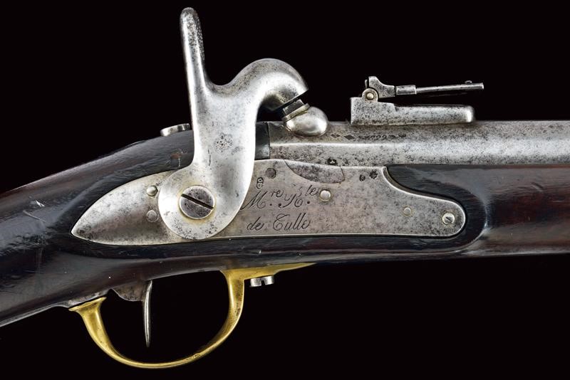 Moschettone a luminello da artiglieria Mod. 1829T bis, Francia, lunghezza 96 cm, cal. 18 mm