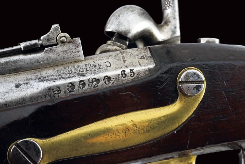 Moschettone a luminello da artiglieria Mod. 1829T bis, Francia, lunghezza 96 cm, cal. 18 mm