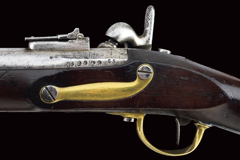 Moschettone a luminello da artiglieria Mod. 1829T bis, Francia, lunghezza 96 cm, cal. 18 mm
