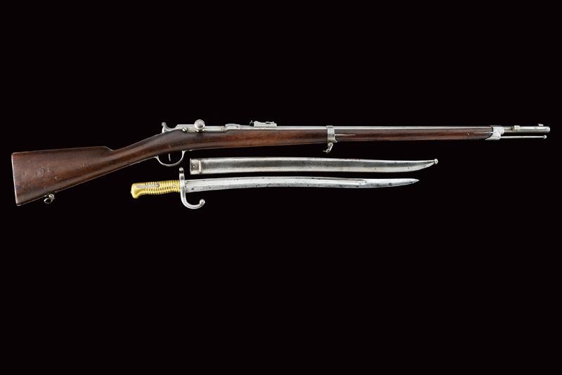 Fucile Chassepot Mod. 1866, Francia, con baionetta e accessori, 1868