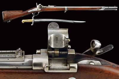 Carabina da cacciatori Mod. 1867 con baionetta, Francia, lunghezza 126 cm