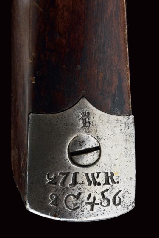 Fucile da fanteria ridotto a luminello, Prussia, lunghezza 143,3 cm, datazione 1800-1860 circa