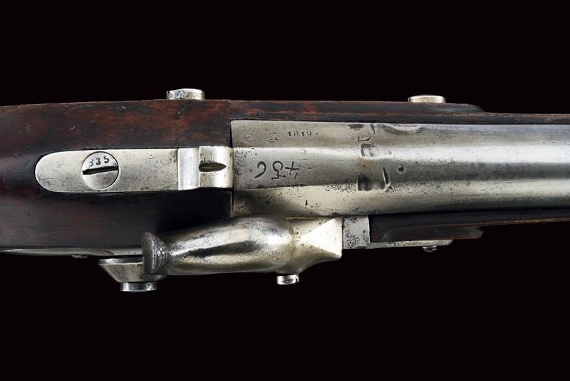 Fucile da fanteria ridotto a luminello, Prussia, lunghezza 143,3 cm, datazione 1800-1860 circa