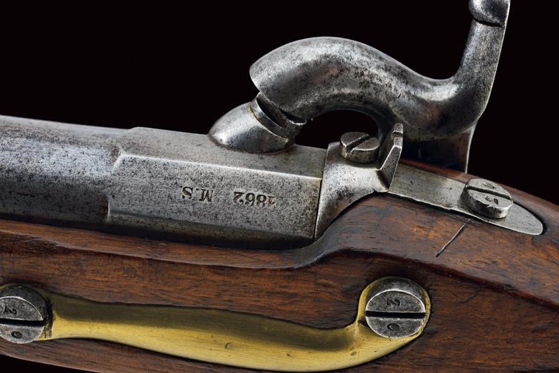 Moschetto ridotto a luminello da gendarmeria, Italia, terzo quarto del XIX secolo