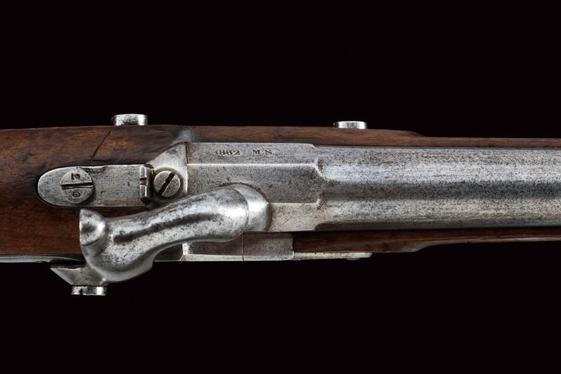Moschetto ridotto a luminello da gendarmeria, Italia, terzo quarto del XIX secolo