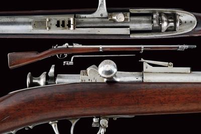 Fucile Carcano Mod. 1867 da fanteria, con baionetta e otturatore girevole-scorrevole