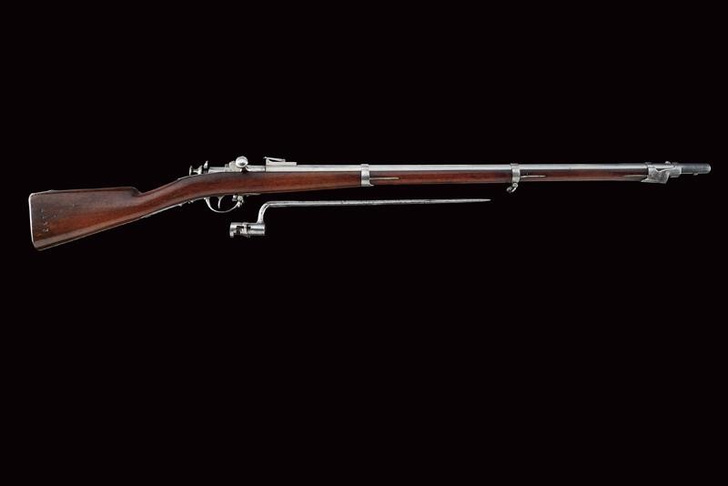 Fucile Carcano Mod. 1867 da fanteria, con baionetta e otturatore girevole-scorrevole