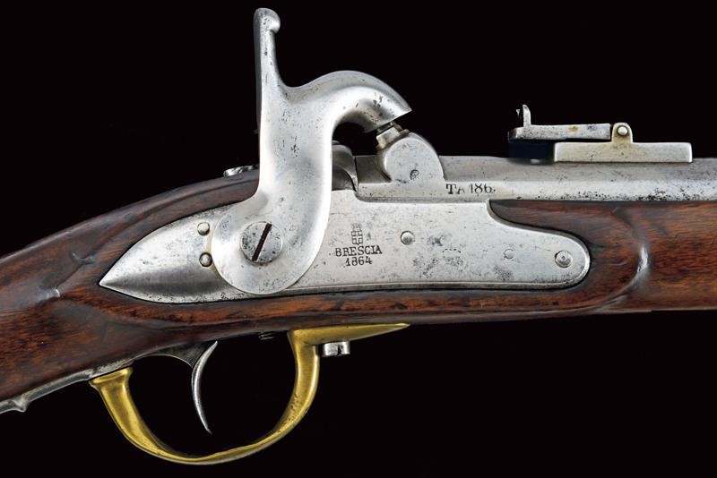 Moschetto da artiglieria Mod. 1844 a luminello con baionetta Mod. 1843, Regno d'Italia