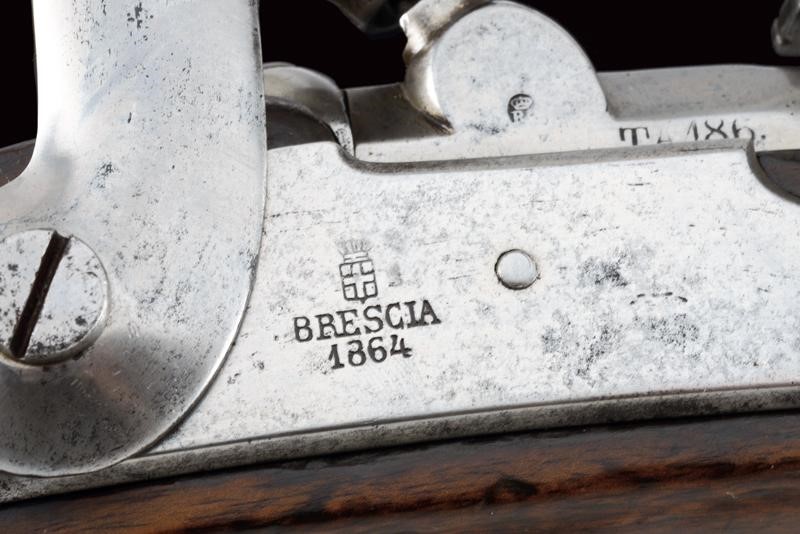 Moschetto da artiglieria Mod. 1844 a luminello con baionetta Mod. 1843, Regno d'Italia