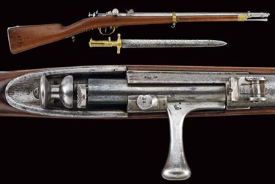 Moschetto Carcano Mod. 1867 da artiglieria, cal. 18 mm, con baionetta