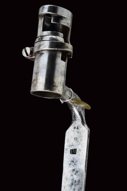 Moschetto a pietra focaia della Regia Marina con baionetta, Regno di Sardegna, lunghezza 118 cm, ...