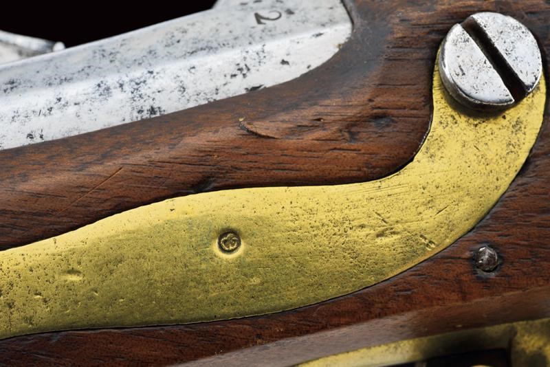 Moschetto a pietra focaia della Regia Marina con baionetta, Regno di Sardegna, lunghezza 118 cm, ...