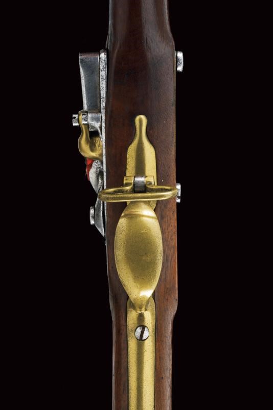 Moschetto a pietra focaia della Regia Marina con baionetta, Regno di Sardegna, lunghezza 118 cm, ...