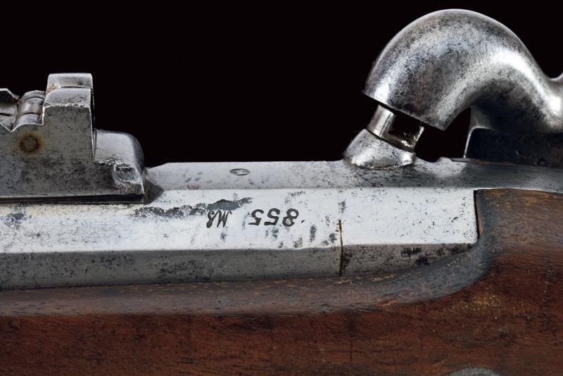 Regno delle Due Sicilie, Carabina a luminello da cacciatori Mod. 1850 con baionetta, lunghezza 12...