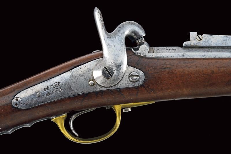 Regno delle Due Sicilie, Carabina a luminello da cacciatori Mod. 1850 con baionetta, lunghezza 12...