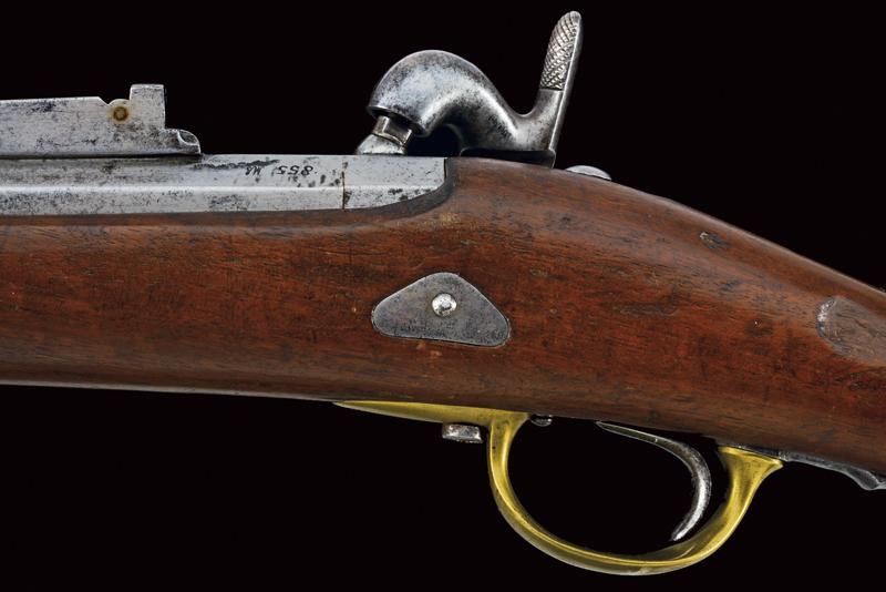 Regno delle Due Sicilie, Carabina a luminello da cacciatori Mod. 1850 con baionetta, lunghezza 12...