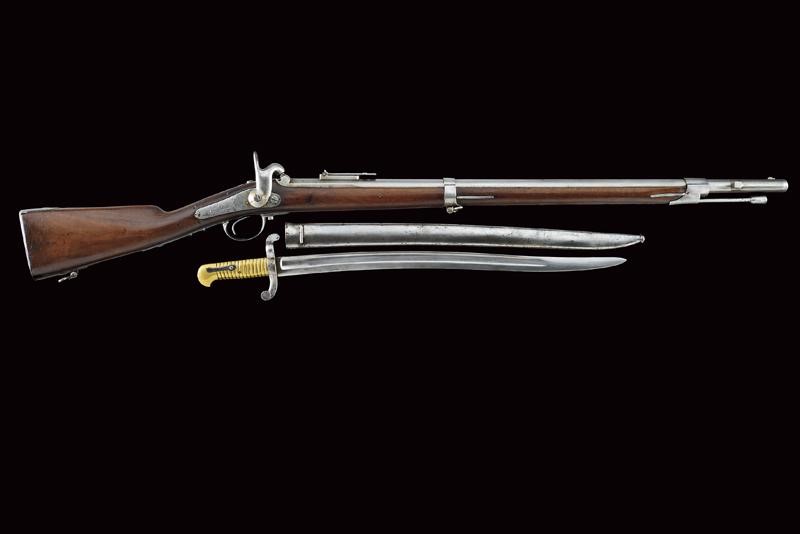 F.lli Mazzocchi, Carabina da cacciatori Mod. 1857 con baionetta coeva