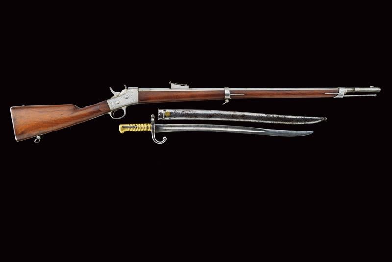 Fucile da fanteria Remington Rolling Block con baionetta, produzione Nagant, Stato Pontificio