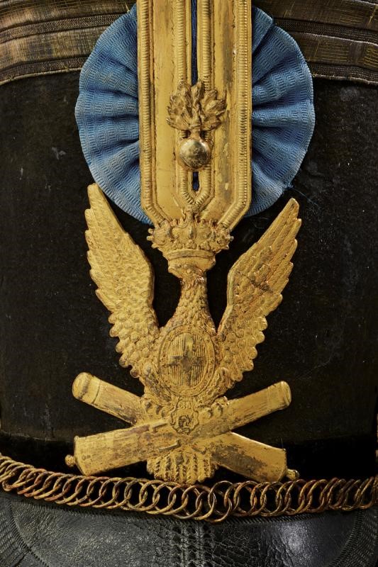 Regno di Sardegna, Shako da ufficiale d'artiglieria (1820-30)