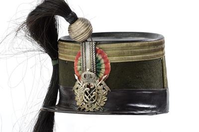 Cappello kepì dei Lancieri di Montebello, Regno d'Italia, Seconda metà XIX Secolo
