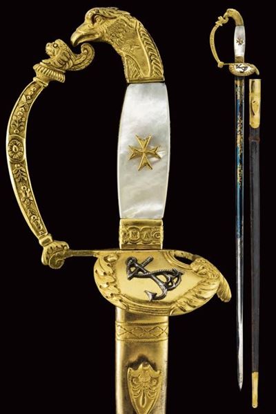 Spada da cavaliere dell'Ordine di Santo Stefano, Granducato di Toscana, 90.5 cm