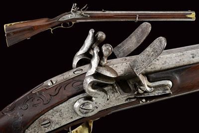Doppelstutzen Mod. 1768, Pietra focaia, Austria