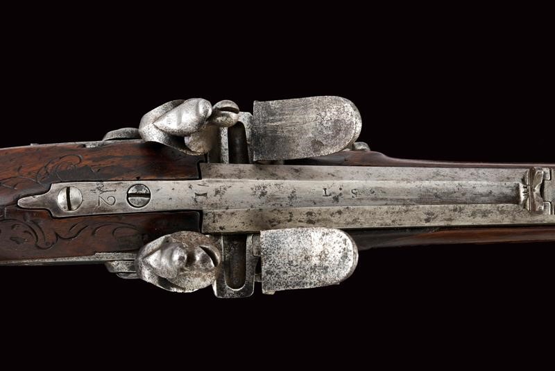 Doppelstutzen Mod. 1768, Pietra focaia, Austria