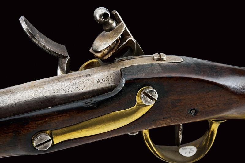 Moschetto a pietra focaia con baionetta, Regno delle Due Sicilie, lunghezza 114 cm