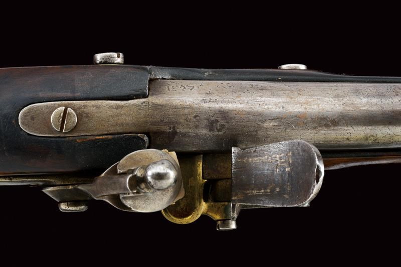 Moschetto a pietra focaia con baionetta, Regno delle Due Sicilie, lunghezza 114 cm