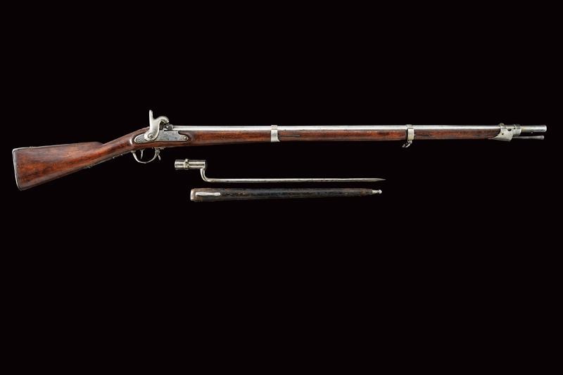 Fucile a luminello da fanteria con baionetta, Austria, lunghezza 146 cm