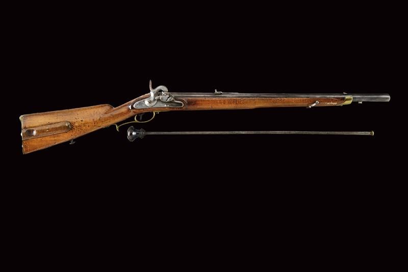 Jagerstutzen Mod. 1842, sistema Augustin, lunghezza 105 cm, calibro 14 mm