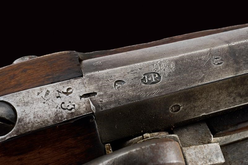 Jagerstutzen Mod. 1842, sistema Augustin, lunghezza 105 cm, calibro 14 mm
